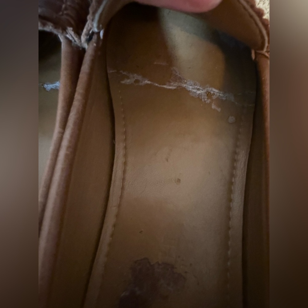 Coach Tan Leather Slip-Ons - Picture 3 of 7